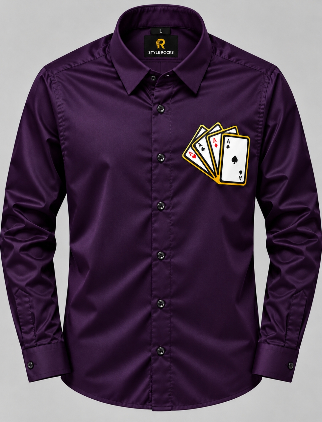 Premium Playing Cards Satin Lycra Shirt - Image 2