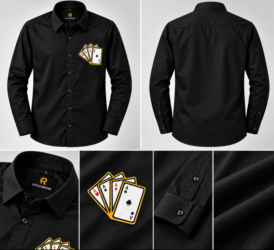 Premium Playing Cards Satin Lycra Shirt