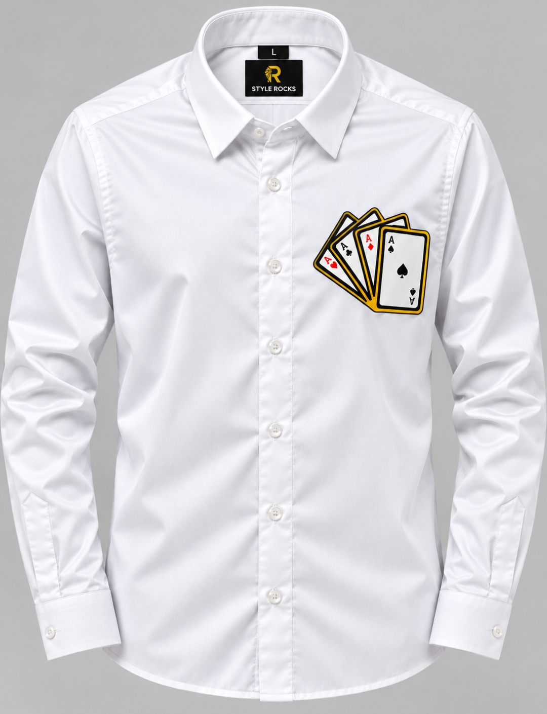 Premium Playing Cards Satin Lycra Shirt - Image 3